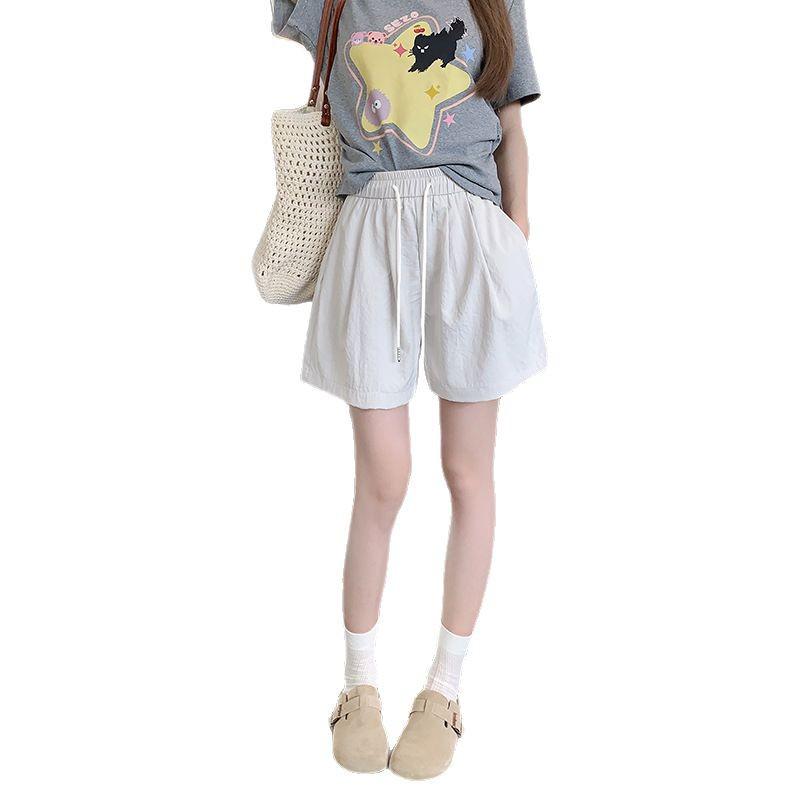 Plus Size Women's High Waist Loose Summer Shorts - American Style Slimming Wide Leg Pants