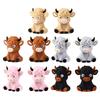 2MM Cartoon Cow Silicone Beads 20pcs For Craft Jewelry Making And Room Decoration Teether Bead Accessories