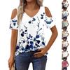 Dámské tričko Elegantní ležérní košile S potiskem Krátký rukáv Letní top Volný střih