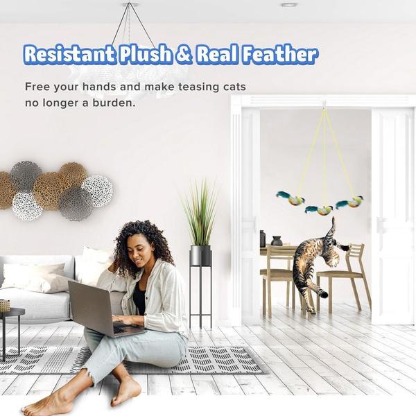 1Pc Cat Toys Hanging Bird, Retractable Cat Teaser Toy, Vivid Chirping, Interactive Catnip Toys for Indoor Cats Kitten Play Chase Exercise