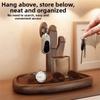 With Hooks Key Hanging Rack Retro Jewelry Dish New Wooden Key Holder  Entrance Hall