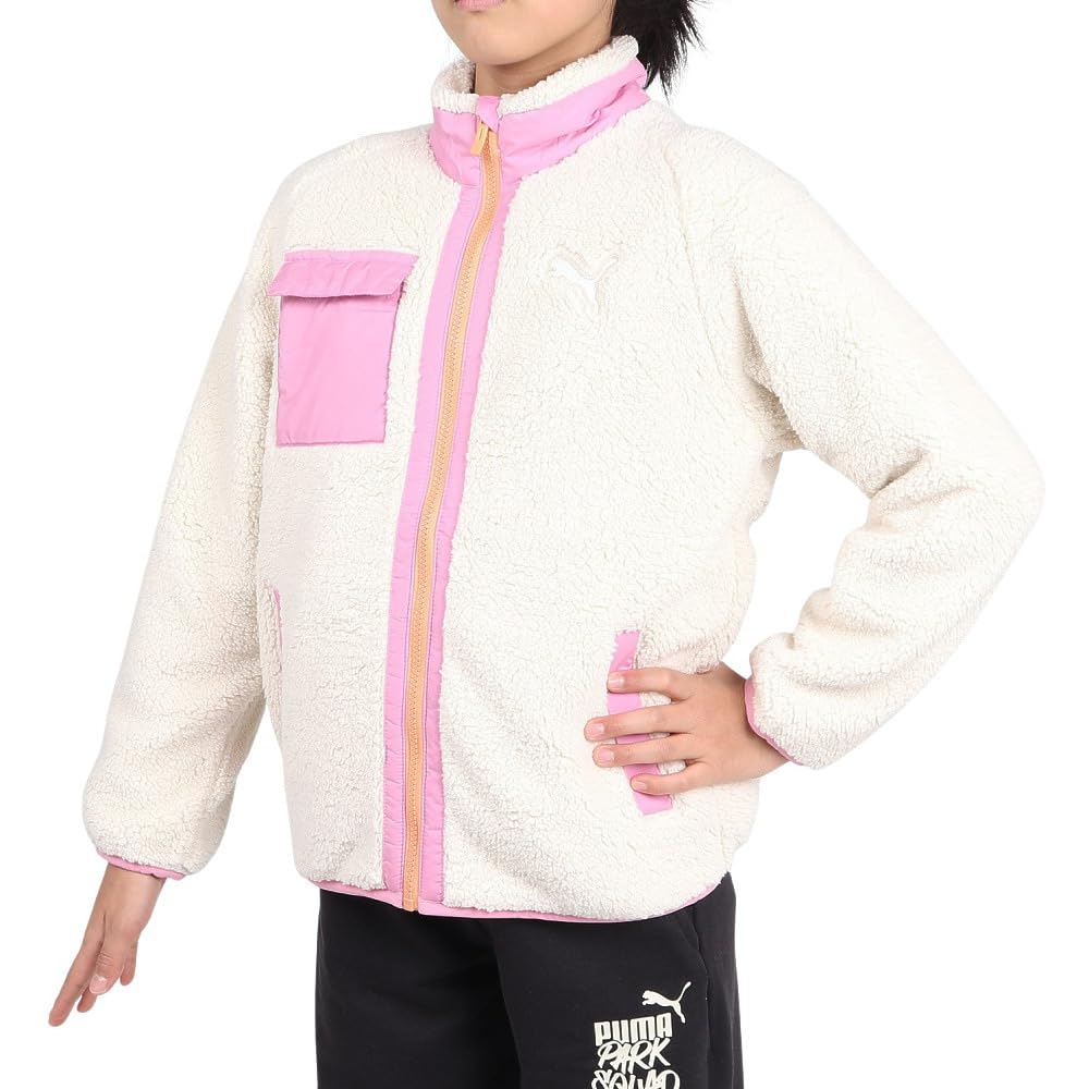 

PUMA Hybrid Sherpa 2024 Alpine Snow Jacket, Fleece-Lined, Boa-Lined, Outerwear, Warm, 628959, Kids, Fall/Winter Color (87)