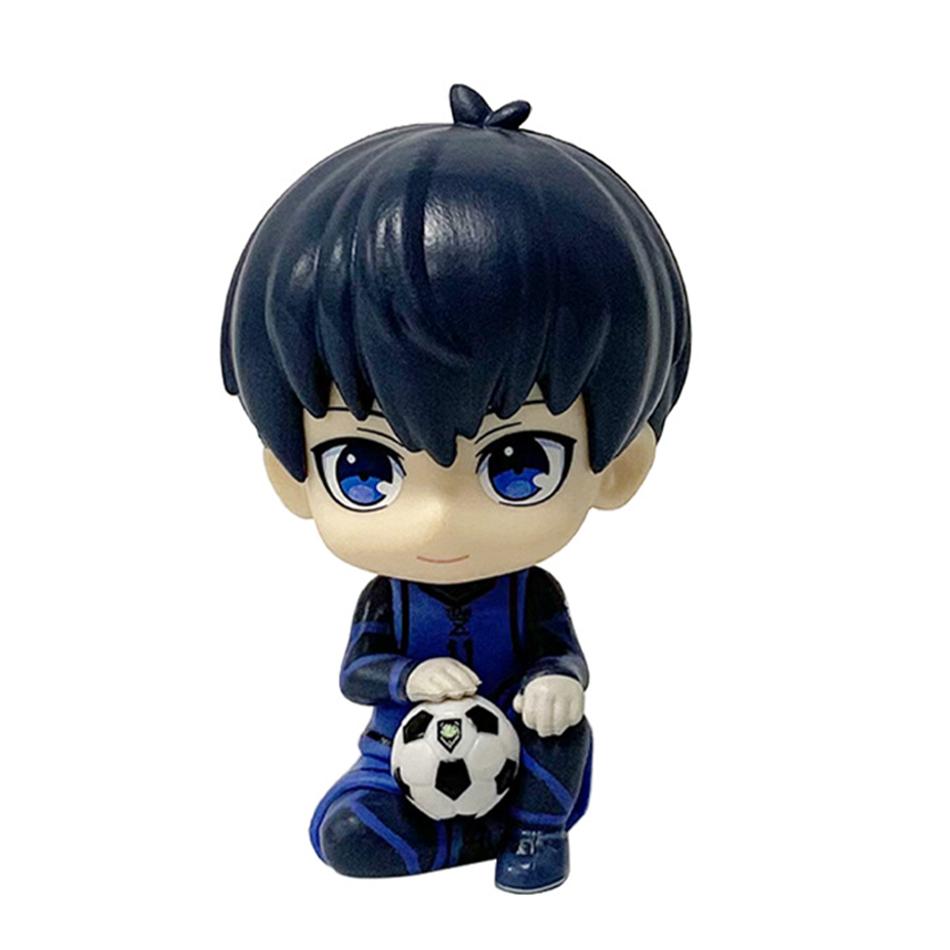 NEW Anime BLUE LOCK Cute Nagi Yisagi Isagi Yoichi Sitting Action Figure PVC Doll Tabletop Model Anime Peripheral Creative Toys