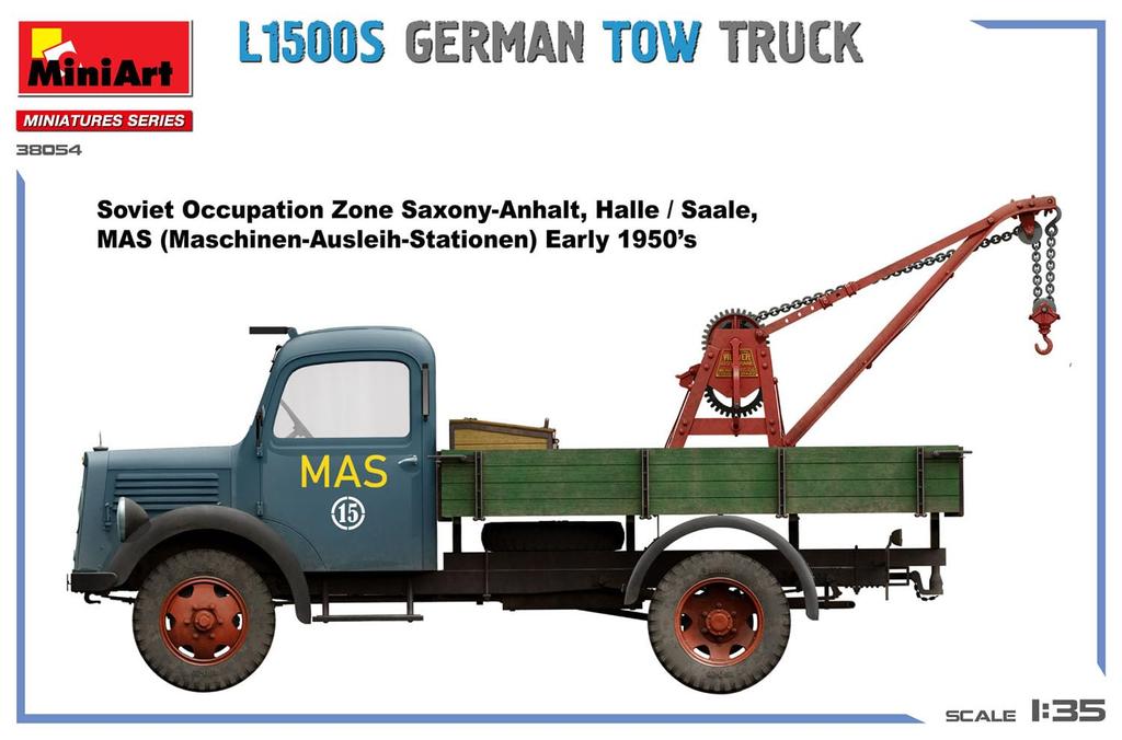 MiniArt Towing Truck L1500S Plastic Model Kit MA38054 1/35 1.5-ton