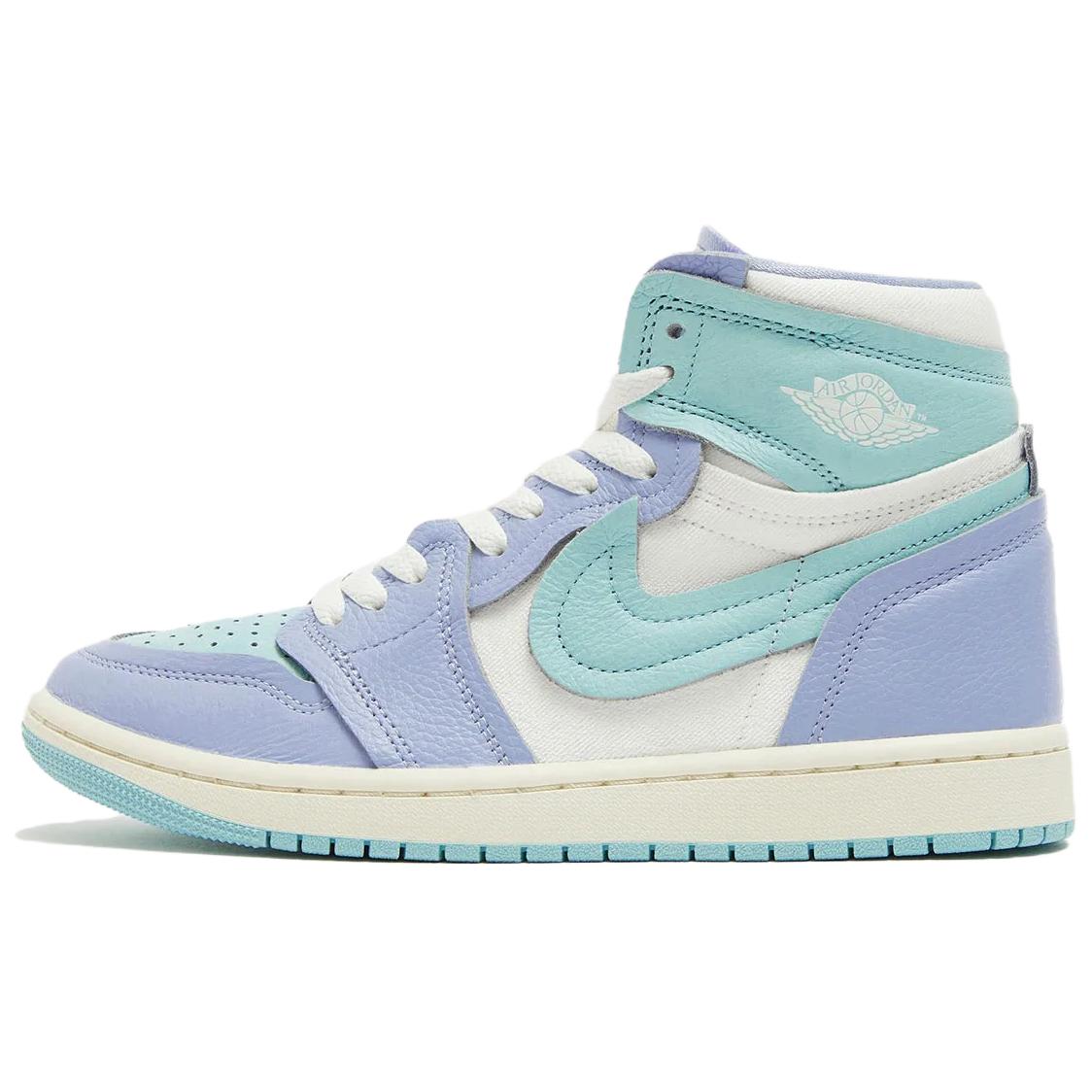 

new Jordan Air Jordan 1 Anti Slip Wear Resistant Breathable Support High Top Vintage Basketball Shoes Women s Green Purple 42.5