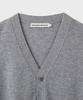 Branded [Superior] Essential Superfine V-Neck Cardigan [Melange Gray]