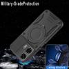 Magnetic Case For Motorola Moto G04 4G / G24 4G Shockproof TPU + PC Phone Back Cover with Kickstand