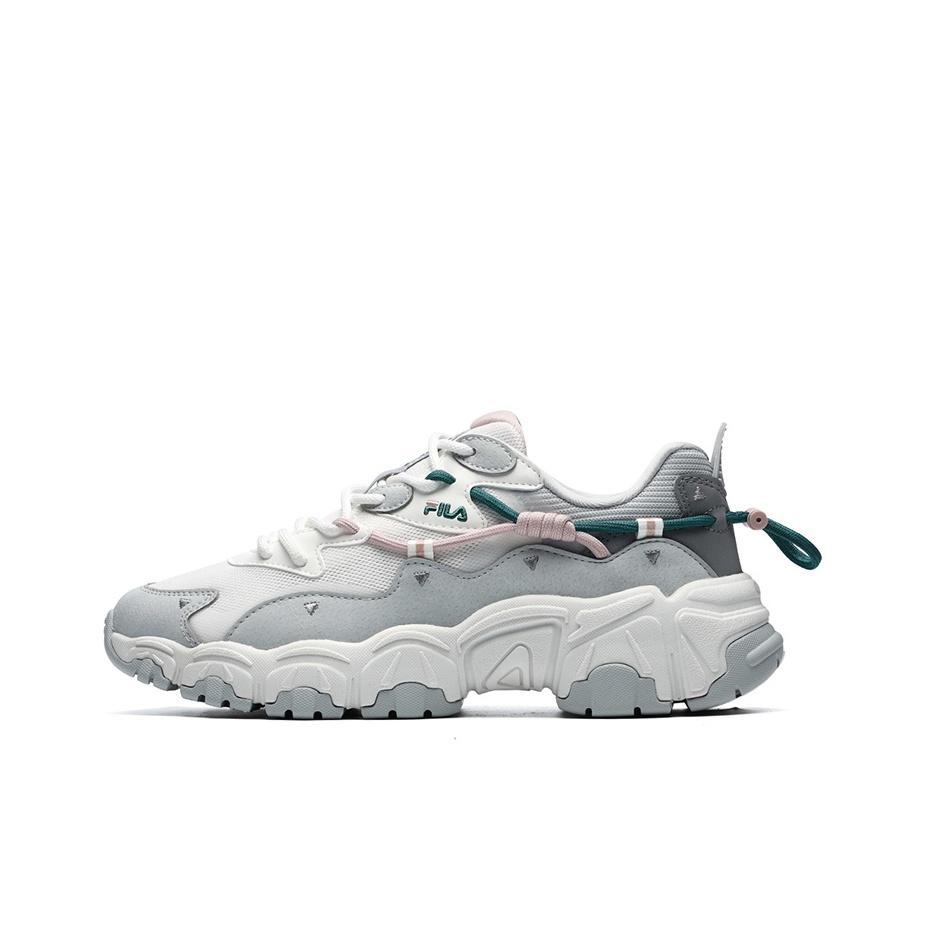 New FILA Low Top Casual Running Shoes Women's White Gray F12W134108FBL