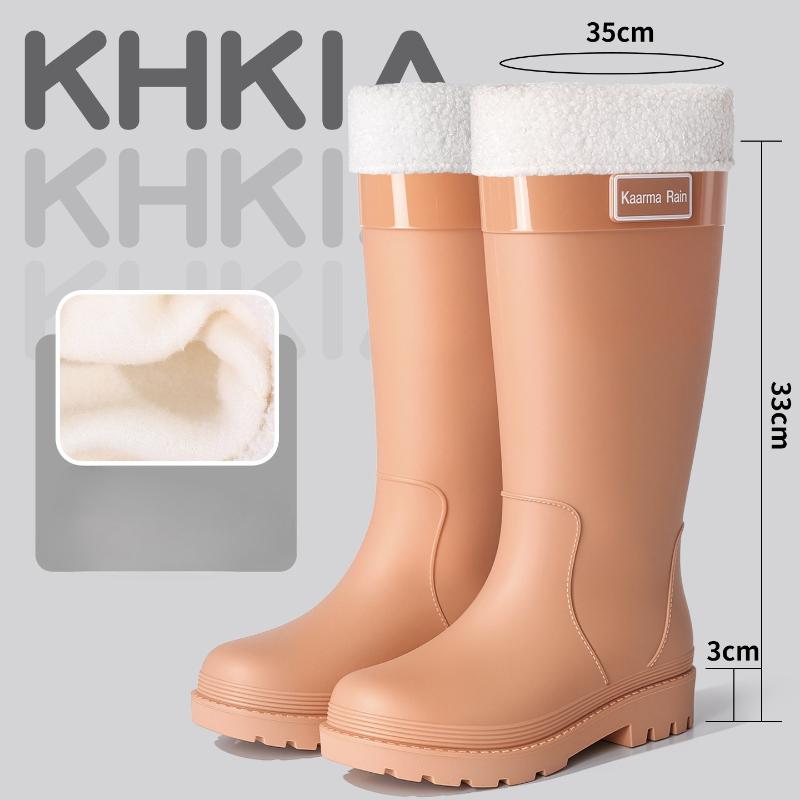 Fashion Fashion Rain Shoes Women Adult Short Water Shoes Anti-slip Rain Boots Outside Water Thickened Kitchen Work Waterproof Simple