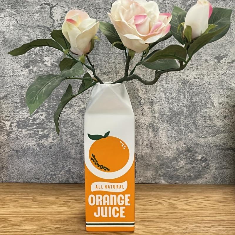 1/2pcs Vintage Orange Juice Vase Decorative Ceramic with Realistic Orange Slice Bohe Home/Kitchen/Office Accent Vases Home Decor