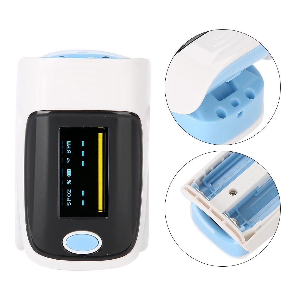 Portable Fingertip Pulse Oximeter SPO2 Blood Oxygen Saturation Monitor with LED Display Lanyard