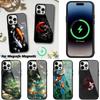 Art Fish Koi Carp Clear Phone Case For iPhone 16,15,14,13,12,11,Plus,Pro,Max,Mini Magsafe Magnetic Wireless Charging
