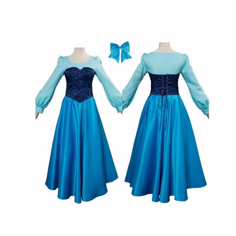 The little mermaid cos clothes, Ariel princess dress dress dress, anime sea daughter cosplay costume