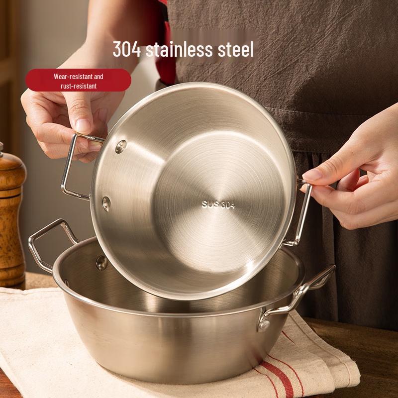 Wuhe 304 Stainless Steel Double-Handle Noodle Bowl