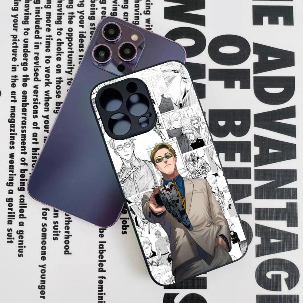 Kento Nanami Jujutsu Kaisen Phone Case for Iphone 17 16 15 14 12 11 13 Pro Max Mini X Air Puls Black Glass Cover