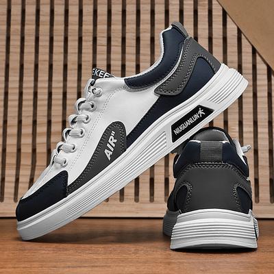 Farblich abgestimmte lässige Outdoor-Board-Schuhe modische Schnür-Low-Tops trendige Schuhe Koreanische Version für junge Leute Reise-Flachschuhe für Herren