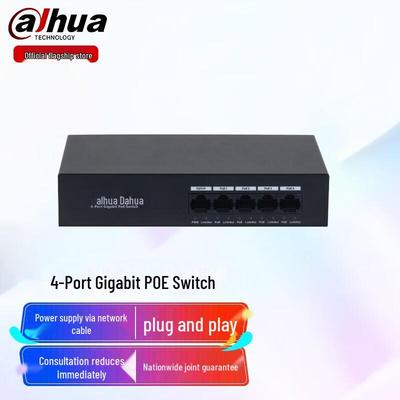 Dahua 4-Port Gigabit High-Power PoE Switch DH-PS2400C-4GT1GT-36 CN Plug (adapter Included)