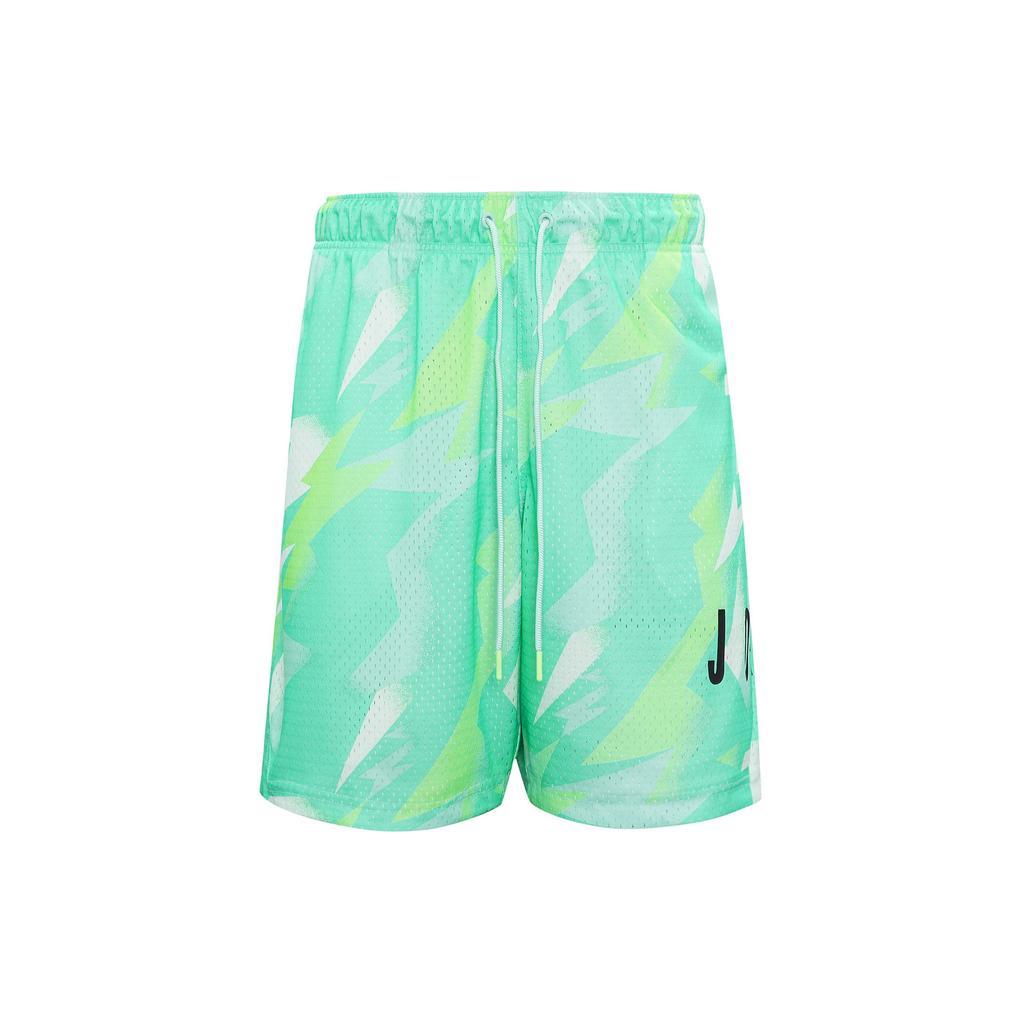 Jordan Colorblock Mesh Print Drawstring Basketball Shorts Men Bottoms Green CZ4757-675