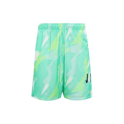 Colorblock Netz-Print Kordelzug Basketballshorts Herren Unterteile Grün CZ4757-675