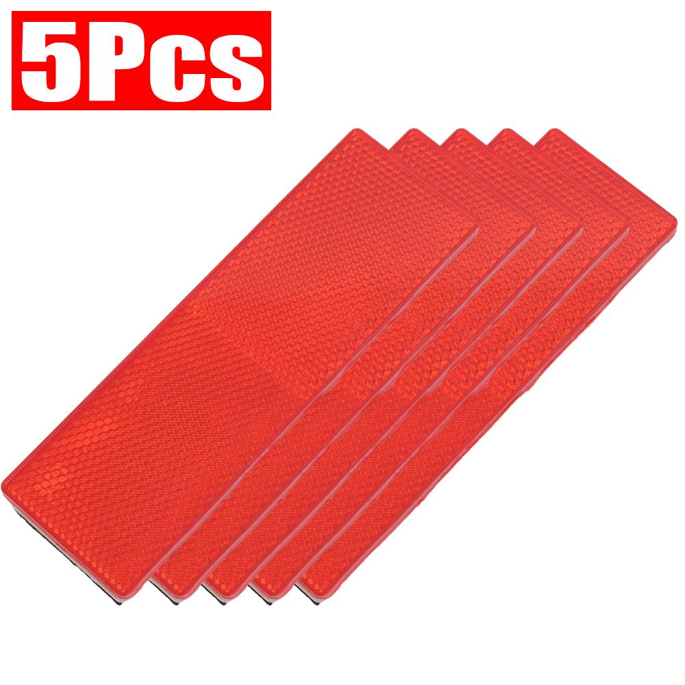 Reflective Strips Night Safety Warning Tape Plastic Truck Reflective Stickers Red and White Reflector Decorative Stickers 1-5PCS