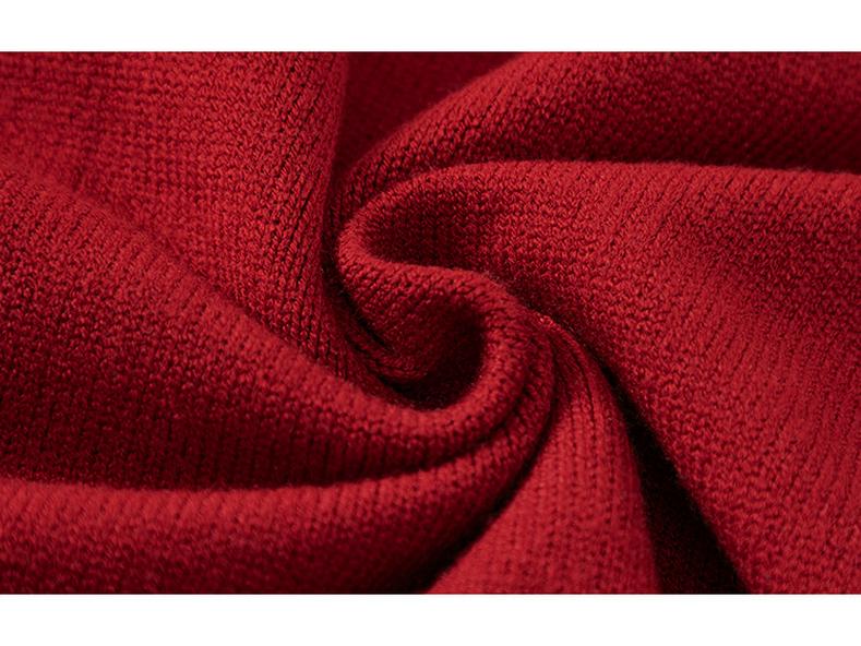 Elegant Plus Size Women's Red Jacket - New Chinese National Style, Autumn 2025 Knitwear, Style 22115