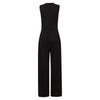 Women's Solid Brick Sleeveless Crew Neck Tank Jumpsuit