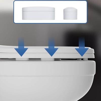 1 peça Amortecedor de Assento de Vaso Sanitário Amortecedores de Assento de Vaso Sanitário Tampa Superior do Assento Almofada Rolha Cinza Acessórios de Banheiro Juntas