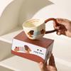 Cute Ceramic Mug Creative Household Water Cup High Appearance Level Office Milk Breakfast Mug Cartoon Coffee Cup Anti-hot Handle