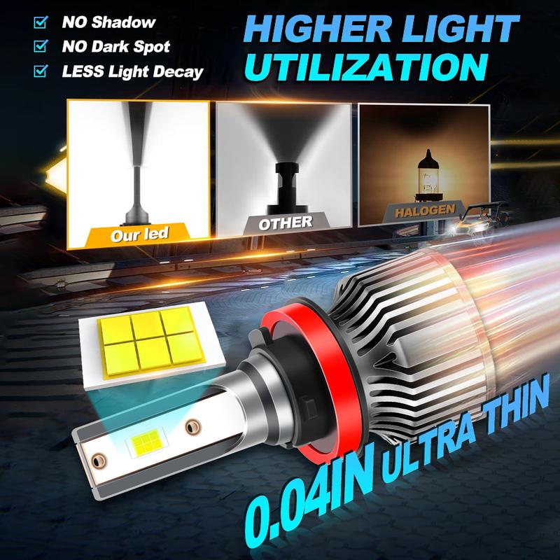 2/6Pcs Led 30000LM Canbus Lamp Super Bright 6000K Car Headlight Bulbs Fog Light For GMC Terrain 2010 2011 2012 2013 2014 2015