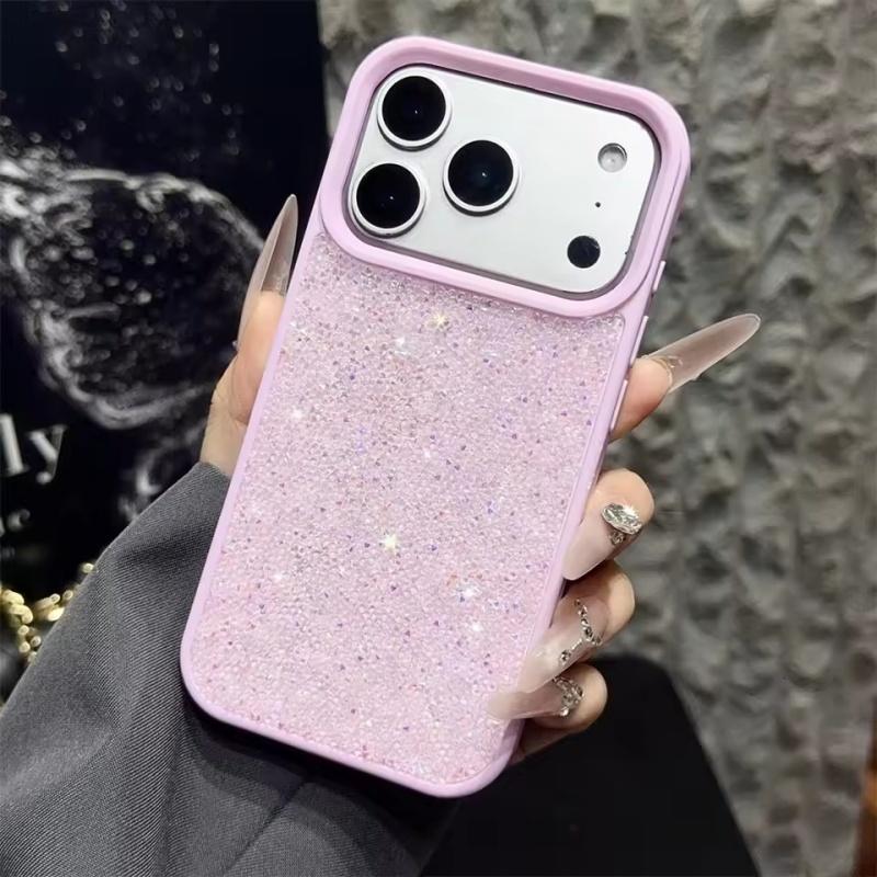 

Розкішний блискучий діамантовий чохол для телефону iPhone 17 16 15 14 13 Pro Max Plus, блискучий стразами, протиударний, захист від падінь, задня кришка iPhone 14 Pro Max фіолетовий