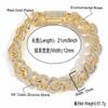 BES Fashion 8 Character Infinite Hip Hop Cuban Chain Bracelet Iced Zircon 18K Gold Plated Brass Material Jewelry