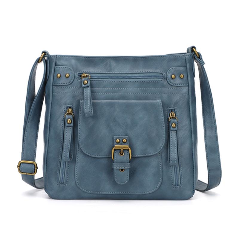 

Vertical Women s Bag, Fashionable Shoulder Bag, European and American Retro Small Square Bag, Casual Travel Crossbody Bag сіро блакитний колір