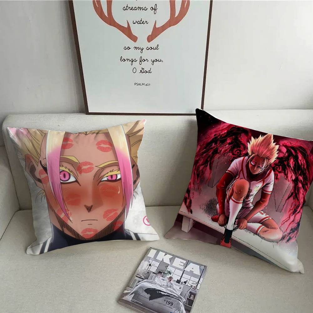 BLUE LOCK Shidou Ryuusei Pillow Case Plush Fabric Soft Pillowcase Double Sided Print Cushion Cover Household Gifts