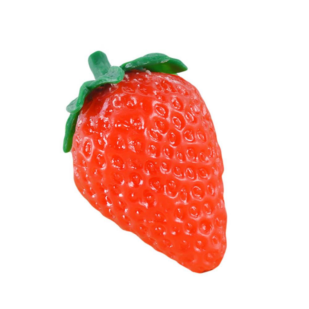 Simulation Mini Fruit Keychain: High-Quality PVC Fake Strawberries and Cherries