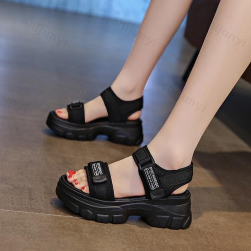 Mode Sommer Damen Sandalen 2025 Neue Atmungsaktive Freizeit Sandalen Mode Bequem Outdoor Strand Schuhe Dicksohlige Sportsandalen