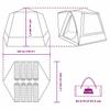 Camping Tent Hut Gray and Orange 420 X 420 X 227 Cm Polyester