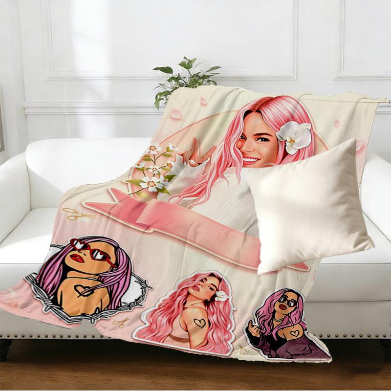 Karol G Print Blanket - Soft & Comfortable, for Bedroom, Travel, Sofa, Home Decoration - Birthday Christmas Gift for Friend