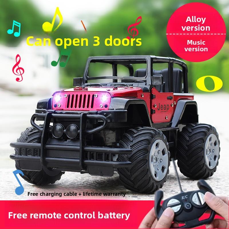 [Alloy Version with Music] 1:24 Scale Electric Wireless Remote-controlled Off-road Drifting Racing Car Four-way Toy Car