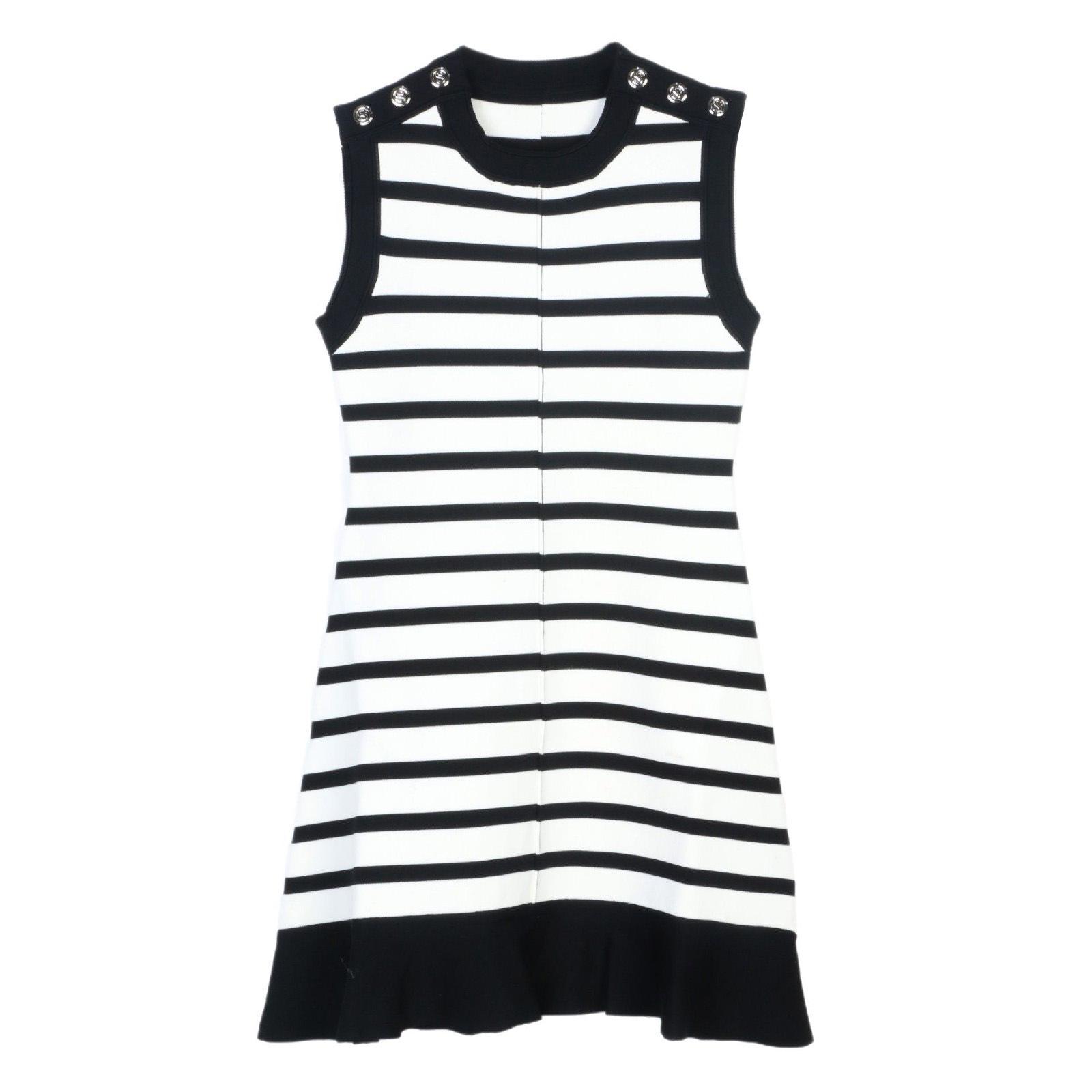 

Women s Striped Color Block Slim Fit Sleeveless Dress - Spring/Summer Temperament Knitted Vest Dress S