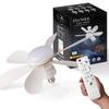 Ventilatore da soffitto da 20,5 pollici 40W con telecomando Luce LED Ventilatore Base E27, Ventilatore da soffitto intelligente silenzioso per camera da letto e soggiorno