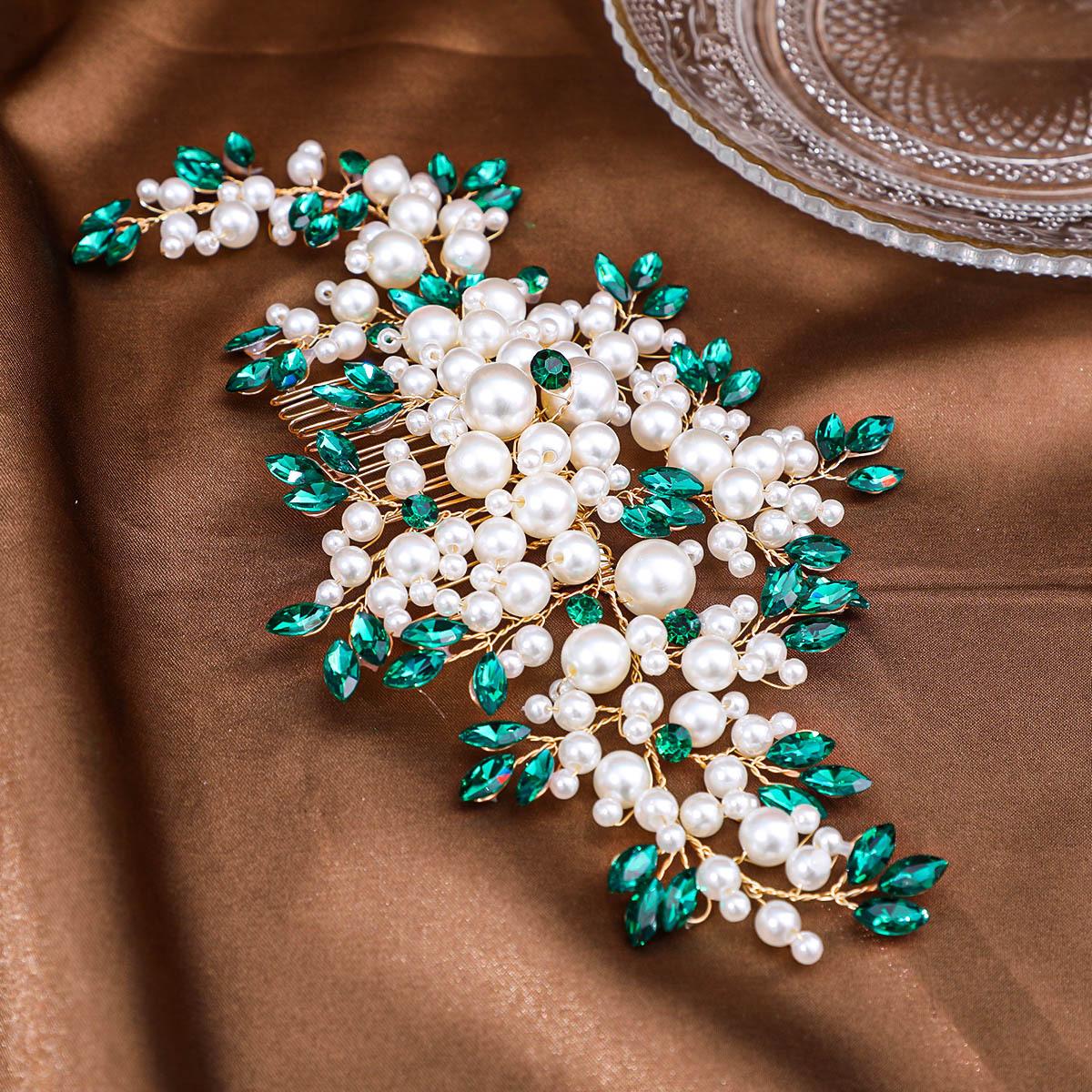 

Цветок Жемчуг Кристалл Заколка Для Волос Свадебная Прическа Гребень Шпилька Повязки Для Невесты Женщины Свадебные Аксессуары Для Волос Ювелирные Изделия Тиара Подарок