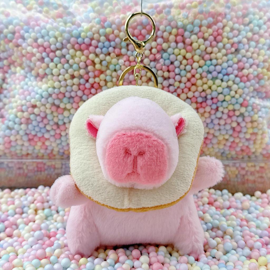 Little Red Book Capybara & Guinea Pig Plush Keychain Ornament