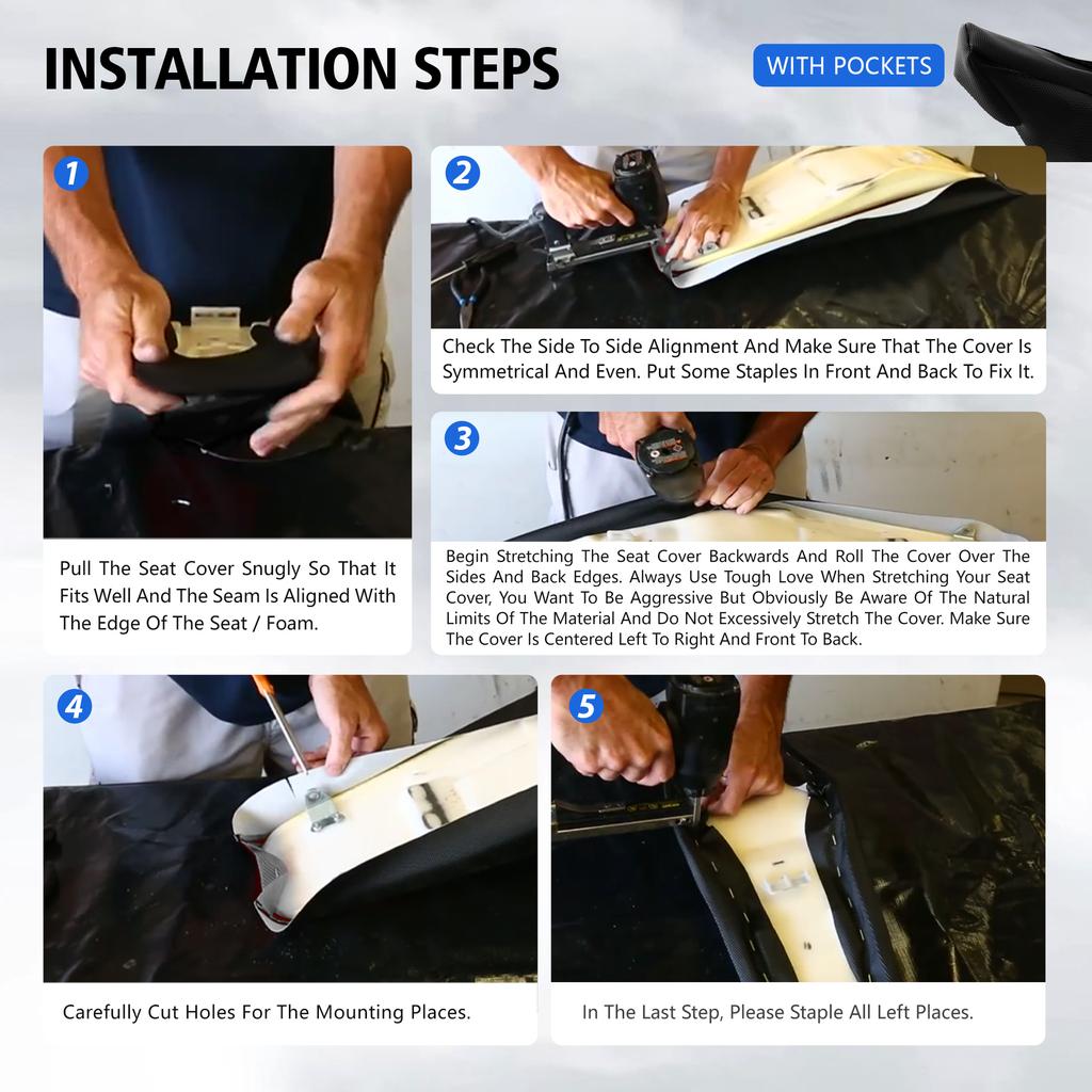 Powerzone Motorcycle Seat Cover For Ridstar Q20 Electric E Bike Soft Rubber Waterproof Non-slip Ribbed Motorcycle Accessories