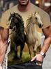 Men T-Shirt Funny Animal 3D Printing Tee Tops Round Neck T-Shirts Short Sleeve Tees Casual Loose Gym Tshirt Y2k Unisex Clothes