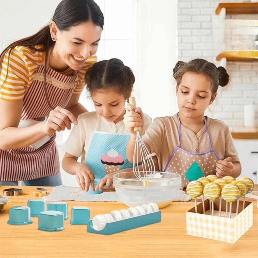 6PCS Food Grade Plastic Cake Pop Mold Set Flower/Heart Shape Cake Lolly Mold  Desserts