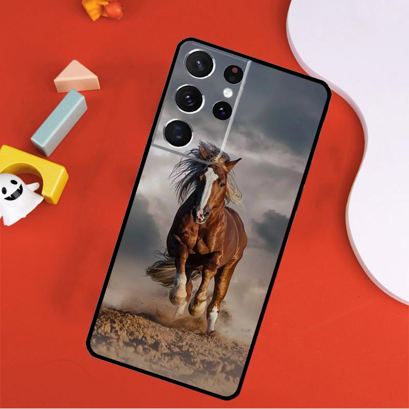Domineering Cool Horse Phone Case For Samsung Galaxy S25 Ultra S9 S10 S20 S21 FE S22 S23 S24 Plus S24 Ultra Cover