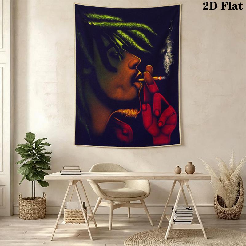Smoker Dark Tapestry Wallmounted Background Cloth Home Decor Homestay Soft Decoration Tapestry Wall Decoration