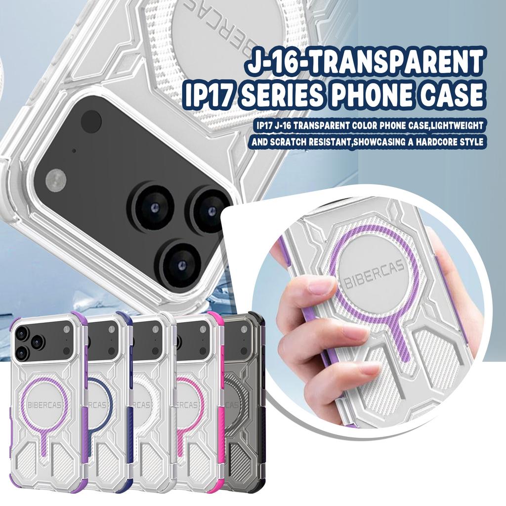 BIBERCAS New Mobile Phone Case With Magnetic Suction And Four-sided,military-grade Anti-drop Mobile Phone Protective Case With Carbon Fiber Texture