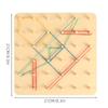 2-In-1 Wooden Mosaic Puzzle & Pegboard Set - Creative Shape Building Double-Sided Early Fun Montessor Benefit Intelligence Game