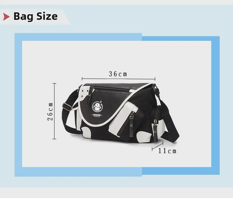 Anime Monster Hunter Patent Leather Canvas Backpack & Shoulder Messenger Bag